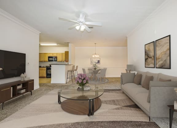 a living room  at Stone Gate Apartments, North Carolina, 28390