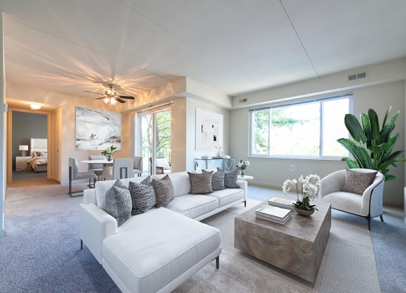 Large Living Area at Tuscarora Creek Apartments in Leesburg, VA