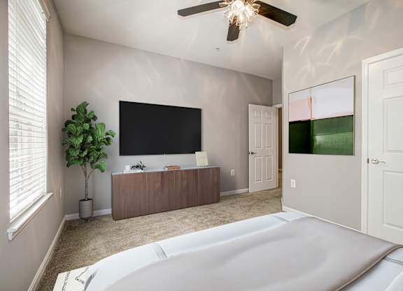 Bedroom with Tv at Woodland Park, Herndon, Virginia