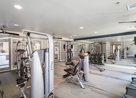 Fitness Center With Modern Equipment at The Maywood, Oklahoma City, Oklahoma