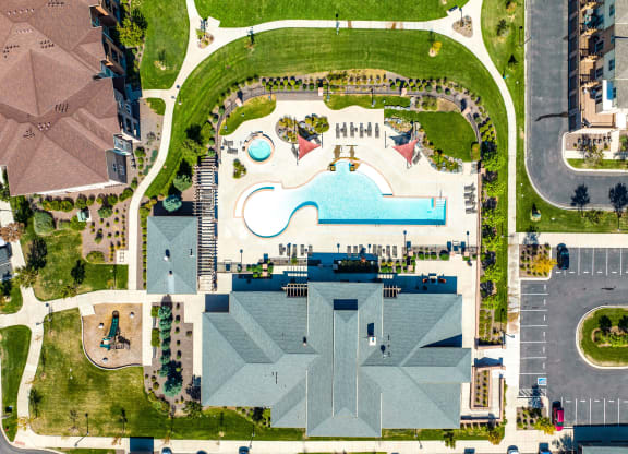 Aerial View Of Pool at Arbour Commons, Westminster, CO, 80023