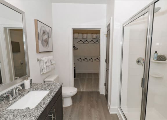 Luxurious Bathroom at Cue Luxury Apartments, Cypress, 77433