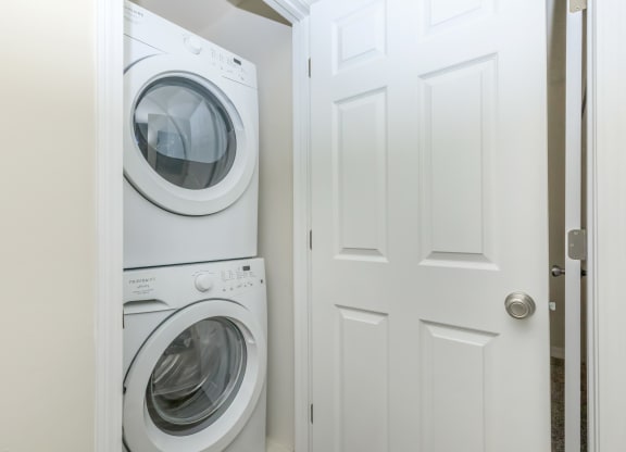 a washer and dryer in a laundry room