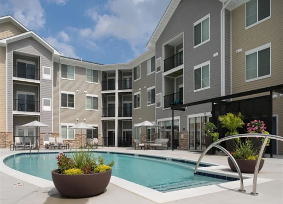 our apartments offer a swimming pool in front of our building