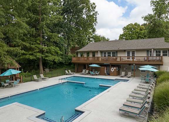 A large house with a pool in the backyard.