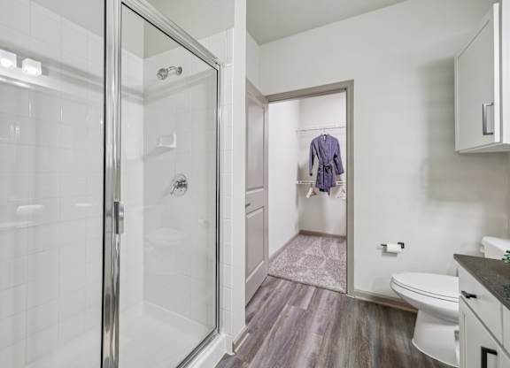 bathroom with toilet at Vine + Vail Townhomes and Apartments, Grapevine Texas