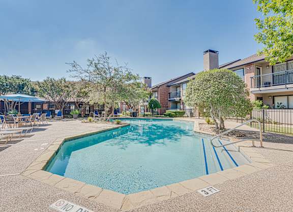 Clean Blue Pool at Bardin Oaks Apartments, Arlington, TX