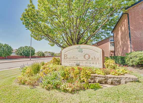 Property Sign at Bardin Oaks Apartments, Arlington, Texas