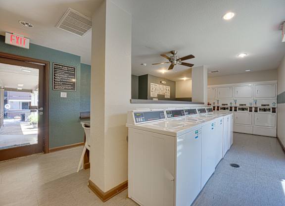 laundry room at Timberglen Apartments, Texas