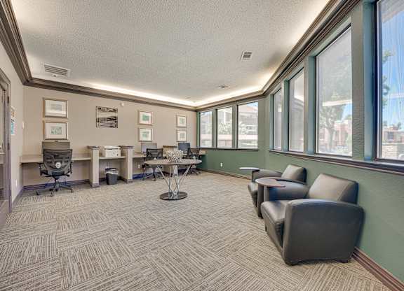 conference room with a table at Timberglen Apartments, Texas