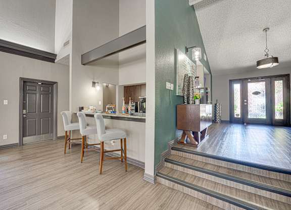 kitchen with a dining table at Timberglen Apartments, Texas, 75287