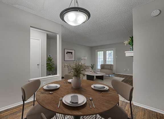 dining room set for four at Timberglen Apartments, Dallas, TX