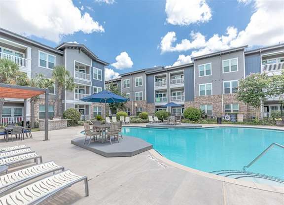 Glimmering Pool at Delray Apartments, Houston, TX