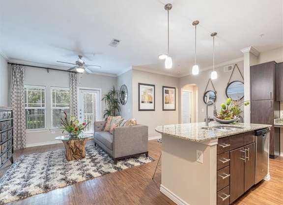 Kitchen View at Delray Apartments, Texas, 77077