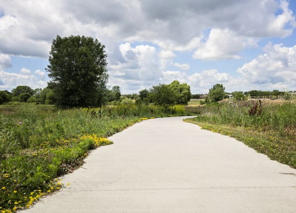 Large bike trail next at 360 at Jordan West best new apartments West Des Moines IA 50266
