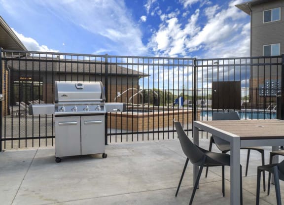 Outdoor grill at 360 at Jordan West best new apartments West Des Moines IA 50266