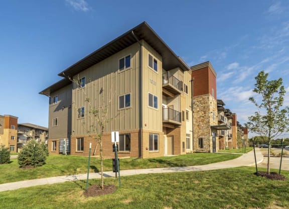 Exterior view of 360 at Jordan West best new apartments West Des Moines IA 50266