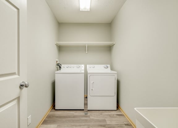 Washer and dryer available at Cascade Pines duplex and townhomes