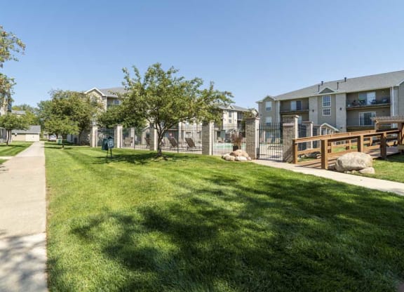 Greenspace around Eagle Run Apartments in northwest Omaha 68164