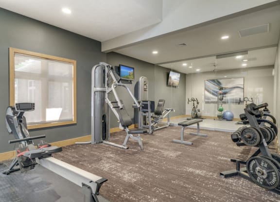 Fitness center at Fountain Glen Apartments!