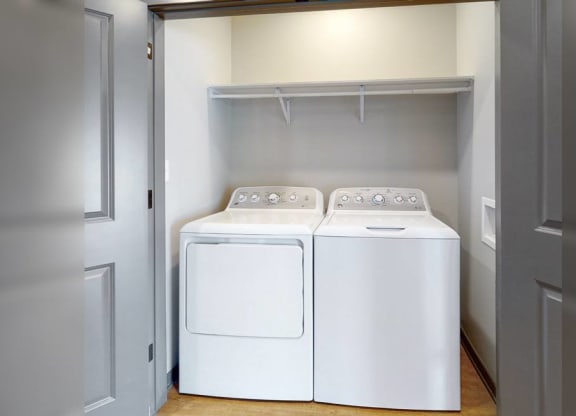 In unit washer and dryer at Haven at Uptown in Lincoln, NE