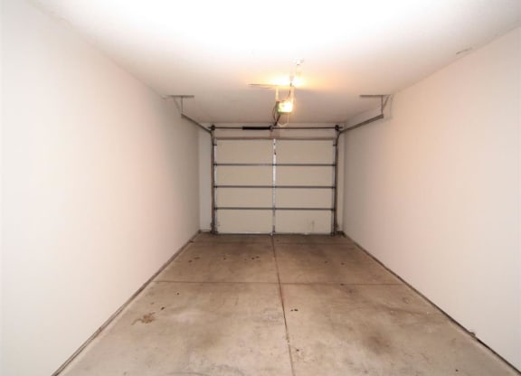 single stall garage interior