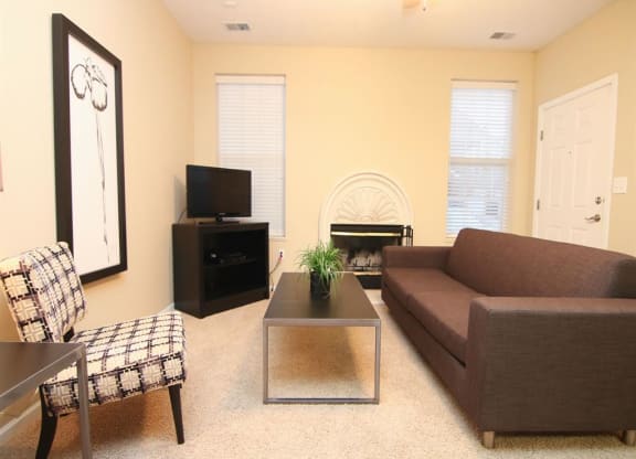 amazing living room at Ridge Pointe Villas in Lincoln Nebraska