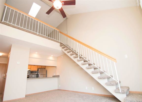 Interiors-Skyline View Apartments Living Room and Loft in Lincoln NE