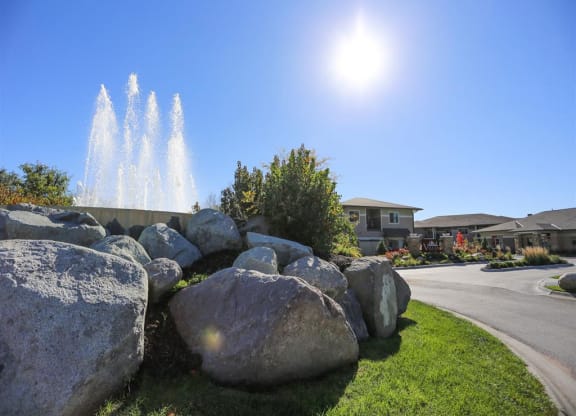fountain at Villas at Wilderness Ridge in Lincoln Nebraska