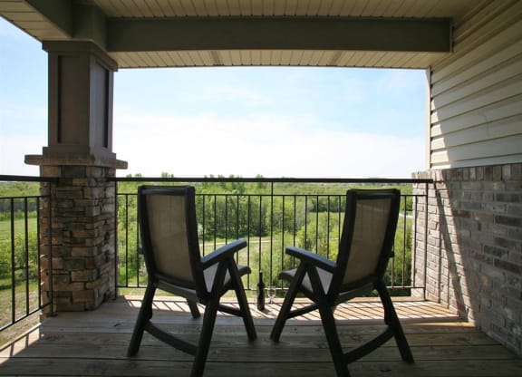 a balcony view at Grand Legacy in Omaha Nebraska