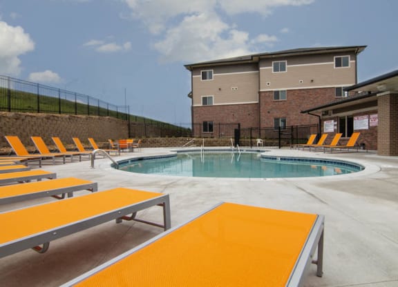New pool at North Pointe Villas luxury apartments and townhomes in north Lincoln NE