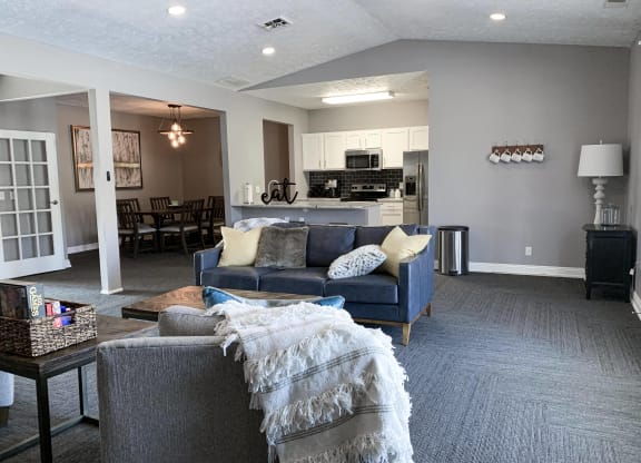 Clubhouse lounge at Ridge Pointe Villas in Lincoln Nebraska