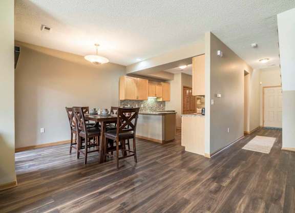 View of kitchen and dining room at Southwind Villas in southwest Omaha in La Vista, NE, 68128