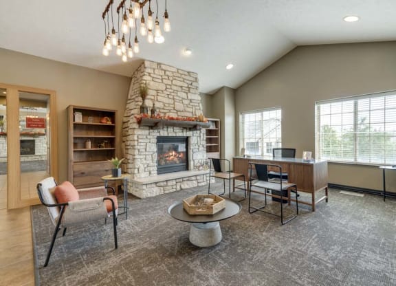 Welcome center in the leasing office at Stone Creek Villas townhomes in west Omaha NE 68116