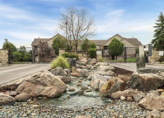 View of entrance to gates at Stone Ridge Estates