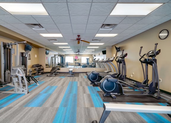 Plenty of room to achieve your fitness goals in the exercise center.
