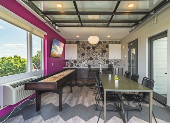 Rooftop community room at The Central apartments near downtown Minneapolis MN 55408