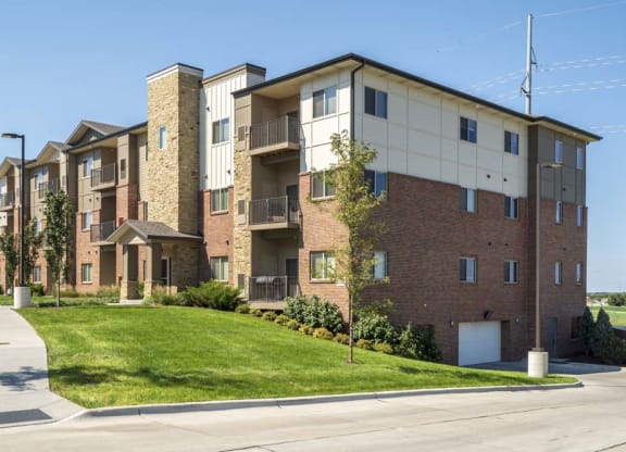 Building with underground parking at The Flats at 84 in southeast Lincoln NE 68516