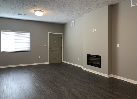 View of the living and dining area from the kitchen of the buffalo floorplan