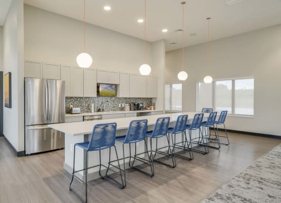modern clubhouse at The Flats at Shadow Creek new luxury apartments in east Lincoln NE 68520