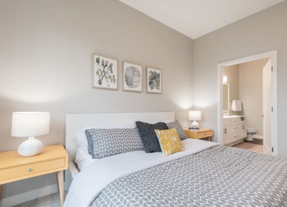 Interiors- Bedroom with natural light at The Preserve at Normandale Lake