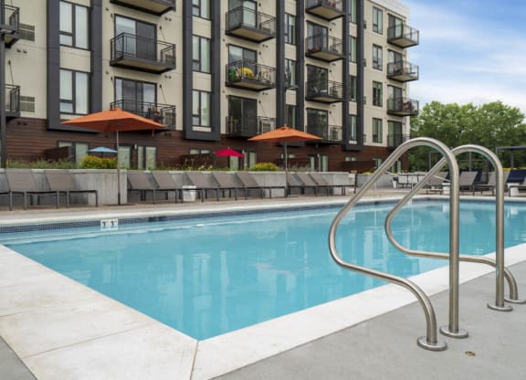 resort-style pool with patio area for entertaining friends and family.