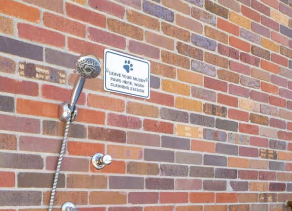 Dog washing station at The Villas at Mahoney Park