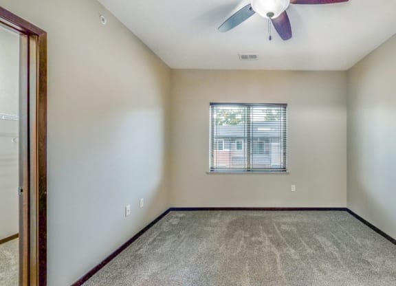 Bright natural light fills the bedrooms in the Ash floor plan at The Villas at Wilderness Ridge luxury apartments in southwest Lincoln NE 68512