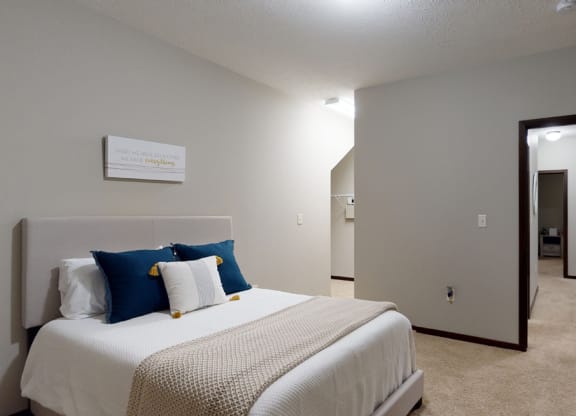 Spacious bedrooms and ample closet spaces are found in the Cedar floor plan