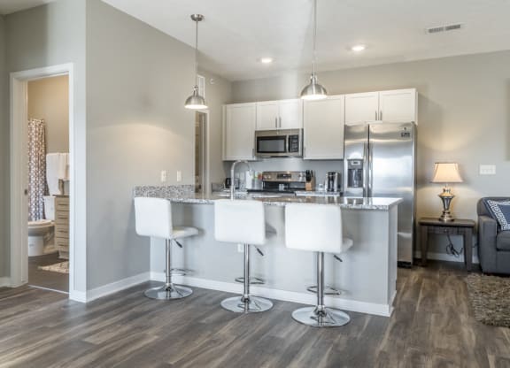Pendant lighting at The Villas at Mahoney Park