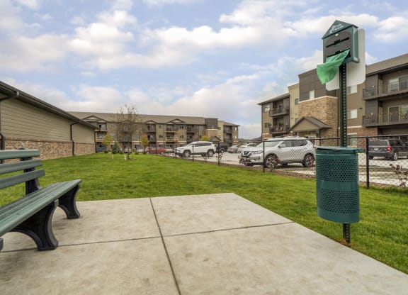 Private dog park at WH Flats new luxury apartments in south Lincoln NE 68516