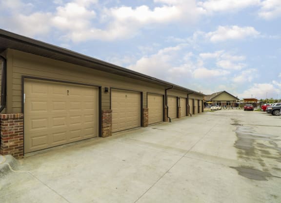 Detached garage parking available at WH Flats new luxury apartments in south Lincoln 68516