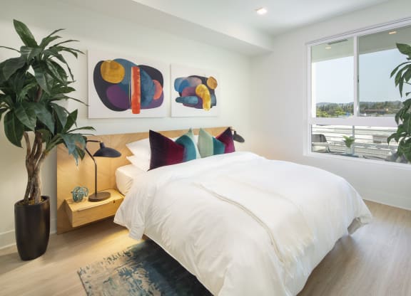 Bedroom with a view at The Q Topanga, Woodland Hills, CA, 91367