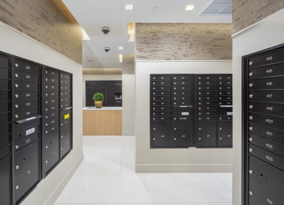 secured mailboxes at The Q Topanga, Woodland Hills, CA